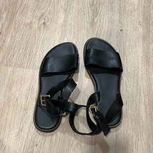 Franco Sarto black leather sandal
